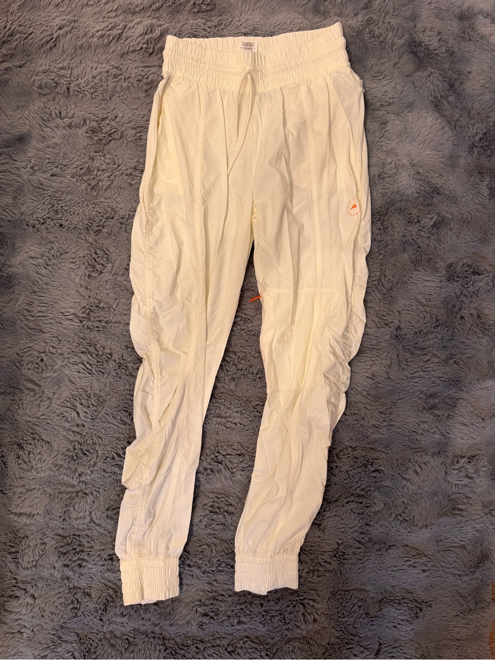 Adidas Lightweight Cream Drawstring Joggers
